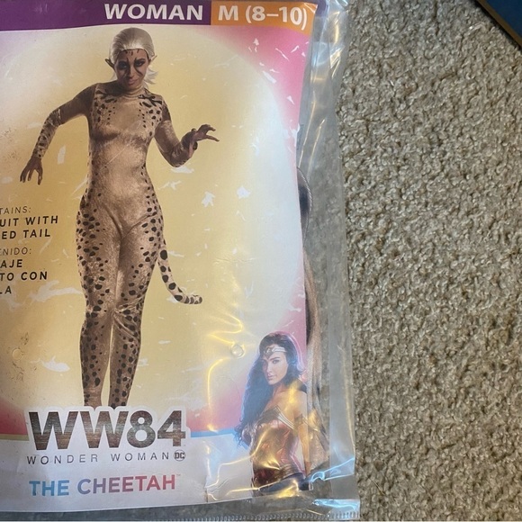 Wonder Woman the Cheetah Adult Costume NEW Medium 8-10 Bodysuit W/ Tail - Picture 2 of 5